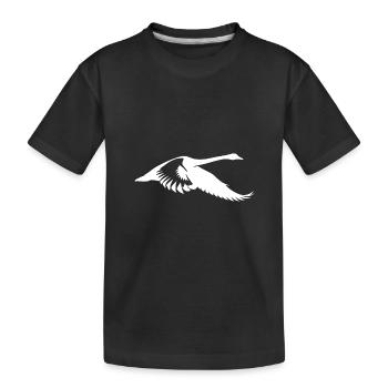 Cygne d’eau volant élégant - T-shirt bio Premium Enfant - noir - Devant