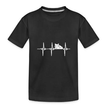Battement de cœur pour les chats innocents, je n'étais pas - T-shirt bio Premium Enfant - noir - Devant
