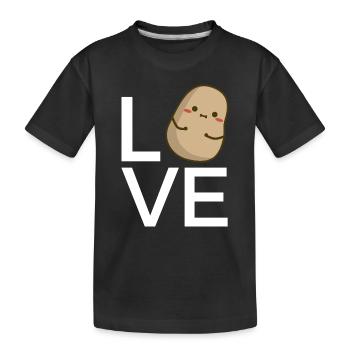 Love pomme de terre - T-shirt bio Premium Enfant - noir - Devant