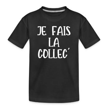 je fais la collec - T-shirt bio Premium Enfant - noir - Devant