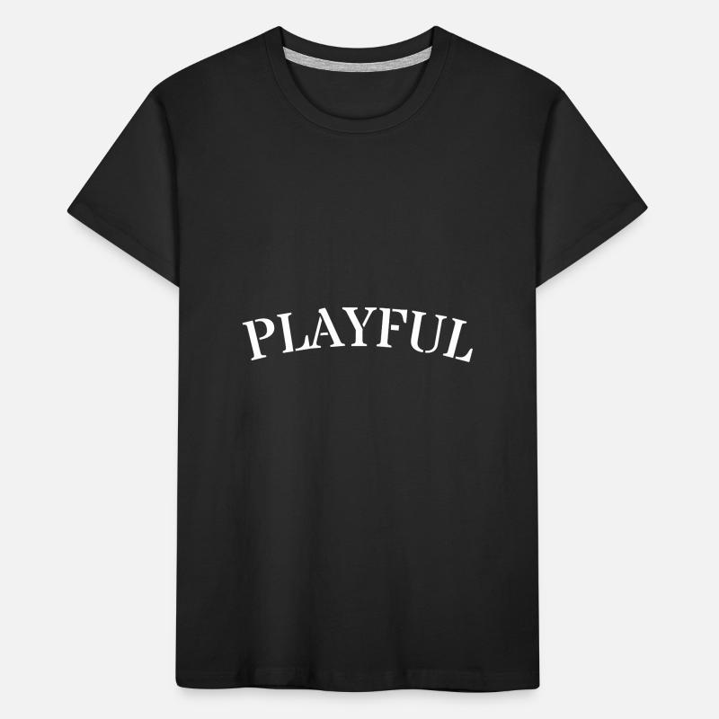 Playful Minimal Text Design Saying Kids' Premium Organic T-Shirt