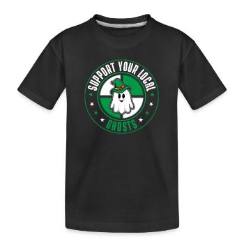 Ghosts - Kids' Premium Organic T-Shirt - black - Front