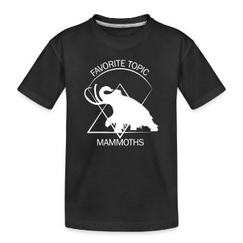Drôle de mammouth Âge de pierre Conception de l’âge de glace Préhistorique - T-shirt bio Premium Enfant - noir - Devant