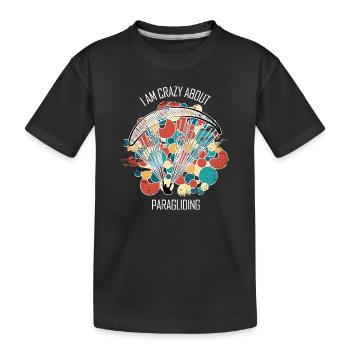 Paragliding Gleitschirm Paragleiter Paraglider - Kids' Premium Organic T-Shirt - black - Front