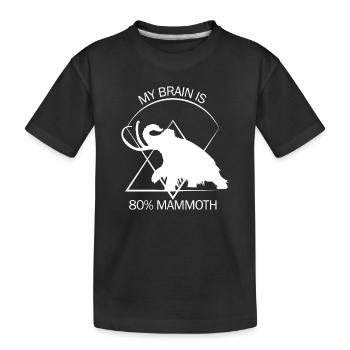 Drôle de mammouth Âge de pierre Conception de l’âge de glace Préhistorique - T-shirt bio Premium Enfant - noir - Devant