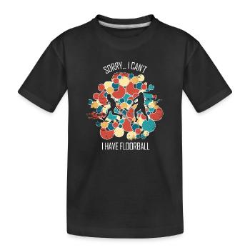 Floorball, Floorball, Hockey sur gazon, Hockey en salle - T-shirt bio Premium Enfant - noir - Devant