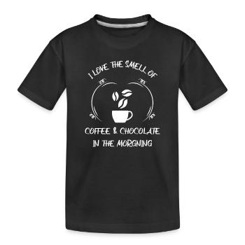 Café, expresso, café et chocolat - T-shirt bio Premium Enfant - noir - Devant