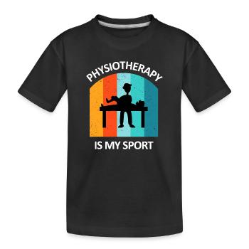 Physical Therapist Humorous Gift Saying Funny - Kids' Premium Organic T-Shirt - black - Front