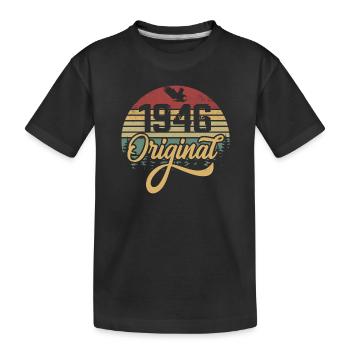 Original 1946 Jahrgang - 1946 Geburtstagsgeschenk - Kinder Premium Bio T-Shirt - Schwarz - Vorne