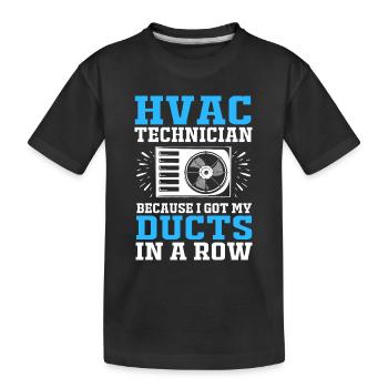 Technicien en climatisation Technicien en réfrigération Chauffage - T-shirt bio Premium Enfant - noir - Devant
