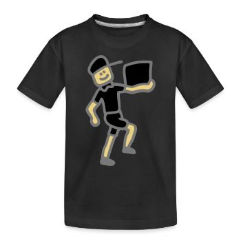 Paketdienst Post 3 - Kinder Premium Bio T-Shirt - Schwarz - Vorne