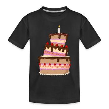 Leckere Comic Torte - Kinder Premium Bio T-Shirt - Schwarz - Vorne