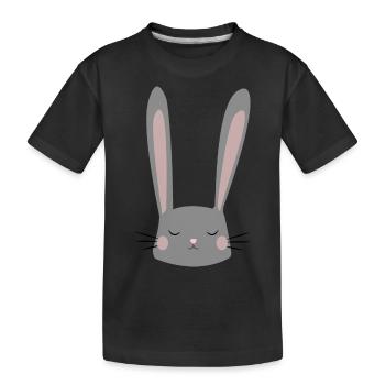 kleines Häschen - Kinder Premium Bio T-Shirt - Schwarz - Vorne