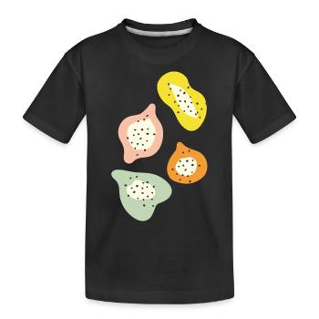 Exotische Früchte - Kinder Premium Bio T-Shirt - Schwarz - Vorne