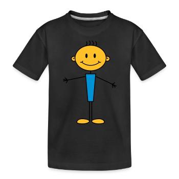boy - Kids' Premium Organic T-Shirt - black - Front