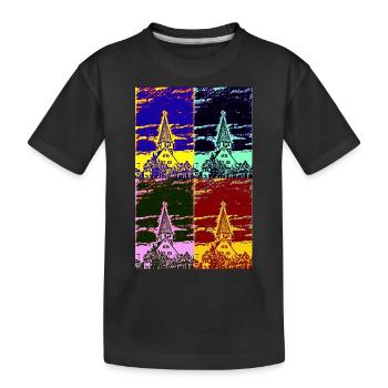 Die Kirche im Dorf - Kinder Premium Bio T-Shirt - Schwarz - Vorne