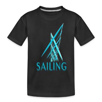 Sailing - Kids' Premium Organic T-Shirt - black - Front
