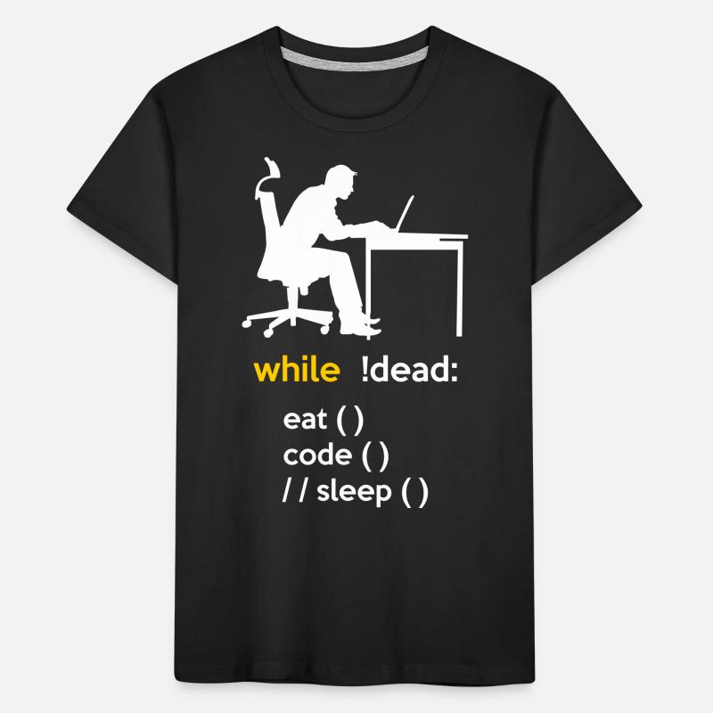 Eat Sleep Code Repeat Coder Programmer Software De Kinder Premium Bio T-Shirt