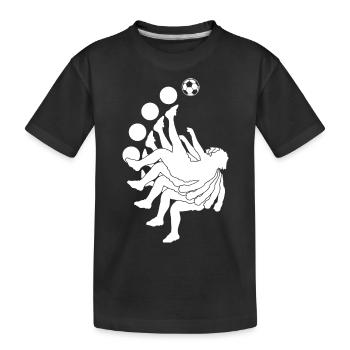 Fall Back Football Footballer Penalty Player - Kids' Premium Organic T-Shirt - black - Front