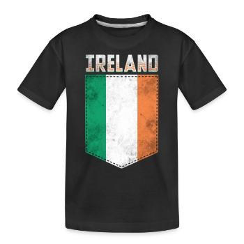 Ireland Flag Irish - Kids' Premium Organic T-Shirt - black - Front