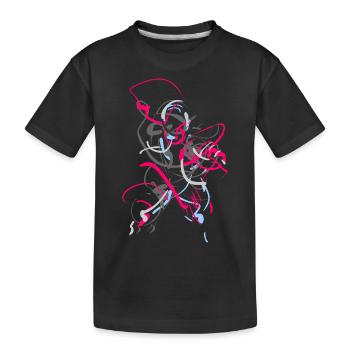 Abstrakt - Kinder Premium Bio T-Shirt - Schwarz - Vorne