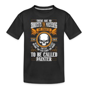 Painting Painting Colorful Painter - Kids' Premium Organic T-Shirt - black - Front