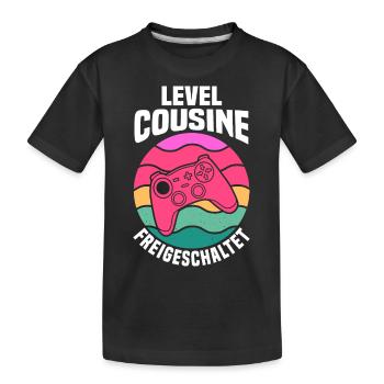 Zocker Gamer Gaming Videospiele Cousinee - Kinder Premium Bio T-Shirt - Schwarz - Vorne