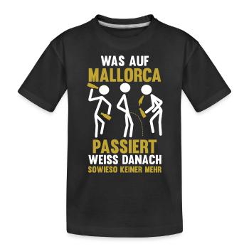 Party Urlaub Mallorca - Kinder Premium Bio T-Shirt - Schwarz - Vorne
