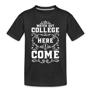Universität Lehrer Jura Abschluss - Kinder Premium Bio T-Shirt - Schwarz - Vorne