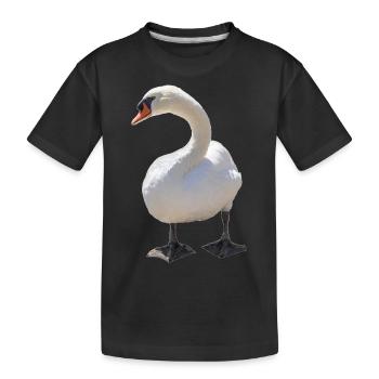 Cygne - T-shirt bio Premium Enfant - noir - Devant