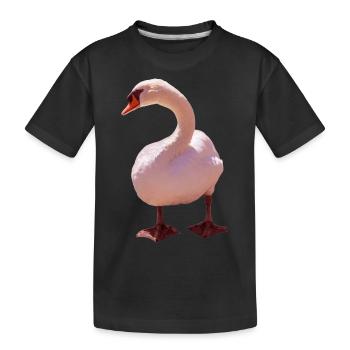 Cygne - T-shirt bio Premium Enfant - noir - Devant