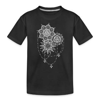 Celtic Henna Mandala Tattoo, blanc - T-shirt bio Premium Enfant - noir - Devant