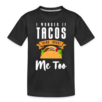 Burrito mexicain affamé - T-shirt bio Premium Enfant - noir - Devant