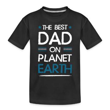 Meilleur papa disant papa papa - T-shirt bio Premium Enfant - noir - Devant