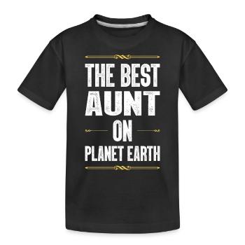 Meilleure tante disant - T-shirt bio Premium Enfant - noir - Devant
