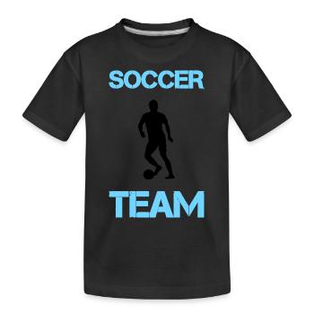 soccer player team - Kinder Premium Bio T-Shirt - Schwarz - Vorne