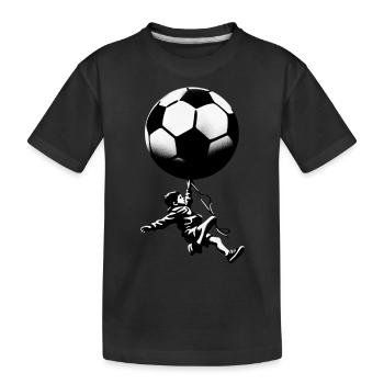 Street Art Banksy Style Guys with Ball - Kids' Premium Organic T-Shirt - black - Front