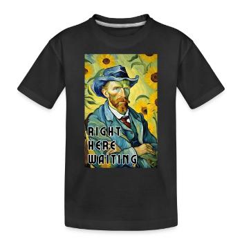 Hier wartet - Impressionismus-Malerei - Kinder Premium Bio T-Shirt - Schwarz - Vorne