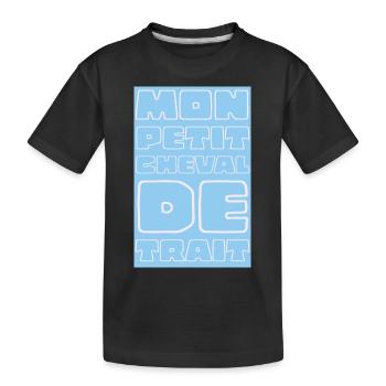 Mon petit cheval de trait - T-shirt bio Premium Enfant - noir - Devant