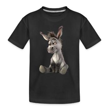 Donkeys are idiosyncratic animals - Kids' Premium Organic T-Shirt - black - Front