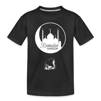 Ramadan Praying Man White - Kinder Premium Bio T-Shirt - Schwarz - Vorne