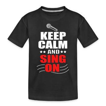 Karaoke - Kinder Premium Bio T-Shirt - Schwarz - Vorne