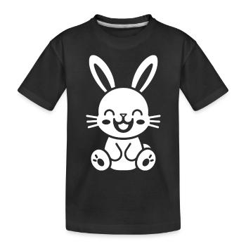 Petit bébé lapin - T-shirt bio Premium Enfant - noir - Devant