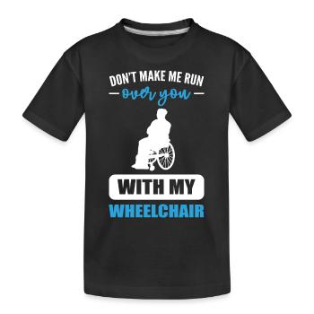 Fauteuil roulant - T-shirt bio Premium Enfant - noir - Devant