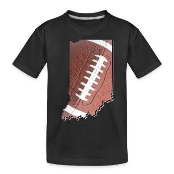 Le vrai football dans la carte de l’État de l’Indiana - T-shirt bio Premium Enfant - noir - Devant