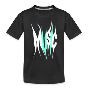 Musique Lettres cool Style Design Vie de fête - T-shirt bio Premium Enfant - noir - Devant