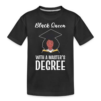 Master Studium Abschlussfeier - Kinder Premium Bio T-Shirt - Schwarz - Vorne