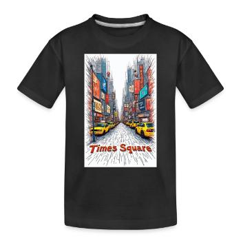 Times Square - Kinder Premium Bio T-Shirt - Schwarz - Vorne