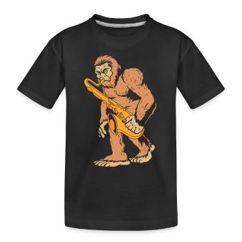 Saxophon Saxophonist - Kinder Premium Bio T-Shirt - Schwarz - Vorne