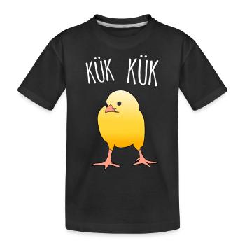 Chick - Kids' Premium Organic T-Shirt - black - Front